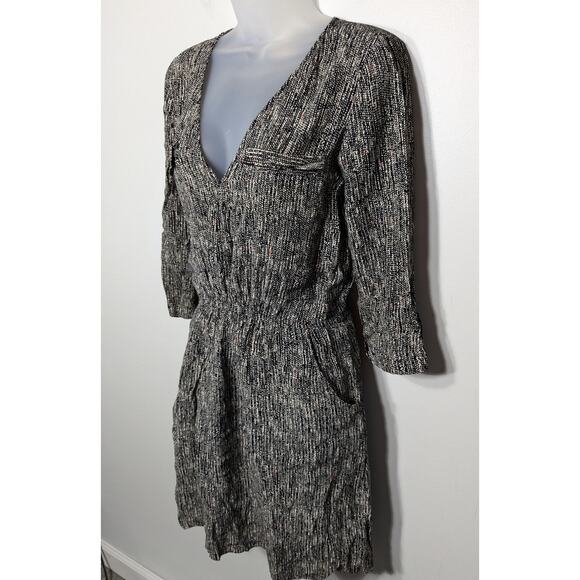 Jolie Jolie Par Petite Mendigote V Neck Long Sleeve Mini Dress Size XS - Picture 2 of 6